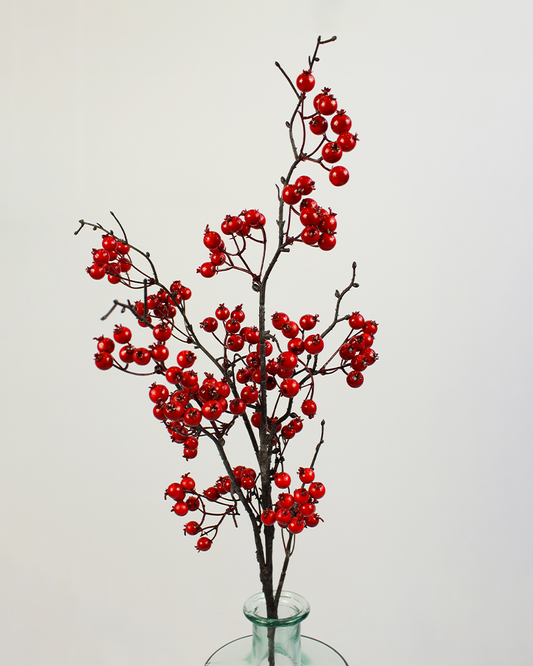 Faux Red Berry Spray