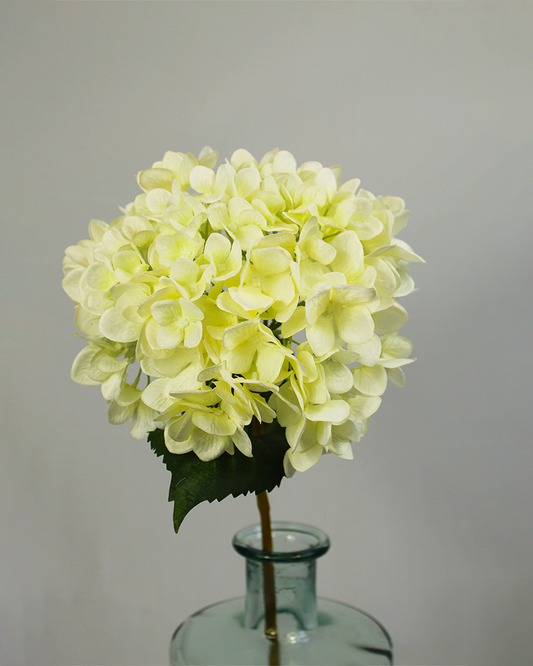 Faux White Hydrangea Stem