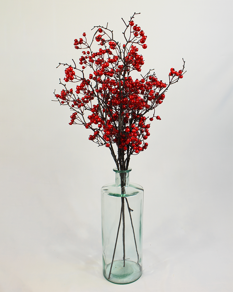 Faux Red Berry Spray